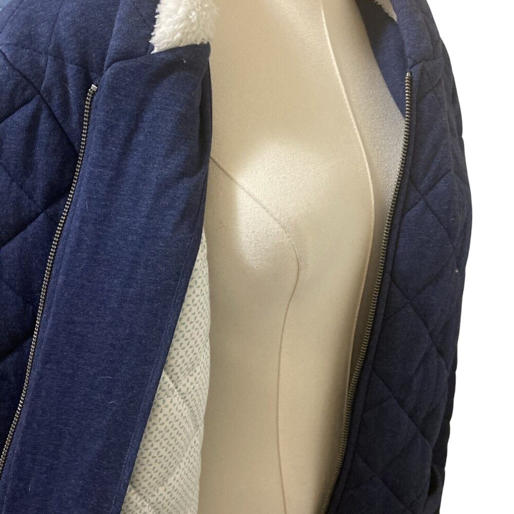 Anthropologie Saturday Sunday Women's Hooded Gwynn Quilted Jacket Blue Large - Picture 4 of 7